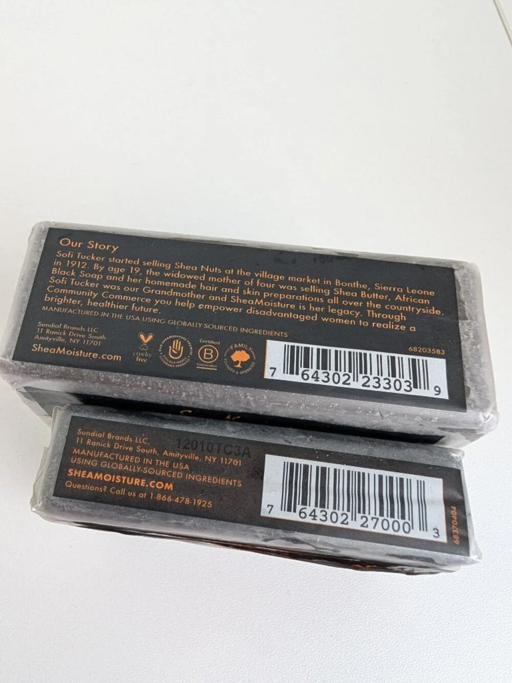 Shea Moisture African Black Soap Troubled Skin Shea Butter 8oz & Blemish 3.5oz